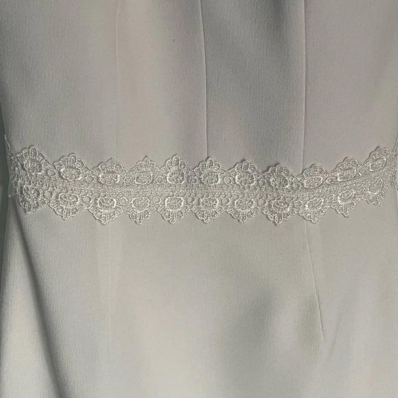 Dress the Population one shoulder floral appliqué Dress white 18470 - Picture 4 of 14